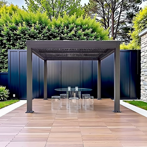 Pérgola Motorizada con Techo de Láminas Ajustables y Diseño Impermeable para Uso en Exteriores, Pérgola Eléctrica, Gazebo - Product Image 4