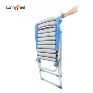تخصيص 8 موقف قابل للتعديل المحمولة عالية الخلفي للطي الشمس صالة الشاطئ كرسي - Product Image 6