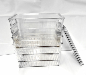 Clear Stackable Storage <b>Bins</b> with Lids <b>Large</b> Plastic Containers with Handle for Pantry Organizer <b>Bins</b> - Product Image 4