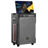 Haut-parleur de fête Bluetooth portable 15 pouces Subwoofer Karaoké Système de son DJ avec écran LED