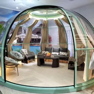 Prima nóng Bán thiết kế mới khách sạn Poly Carbonate Dome Lều Modular prefab PC pha lê bong bóng Dome nhà cho khu nghỉ mát