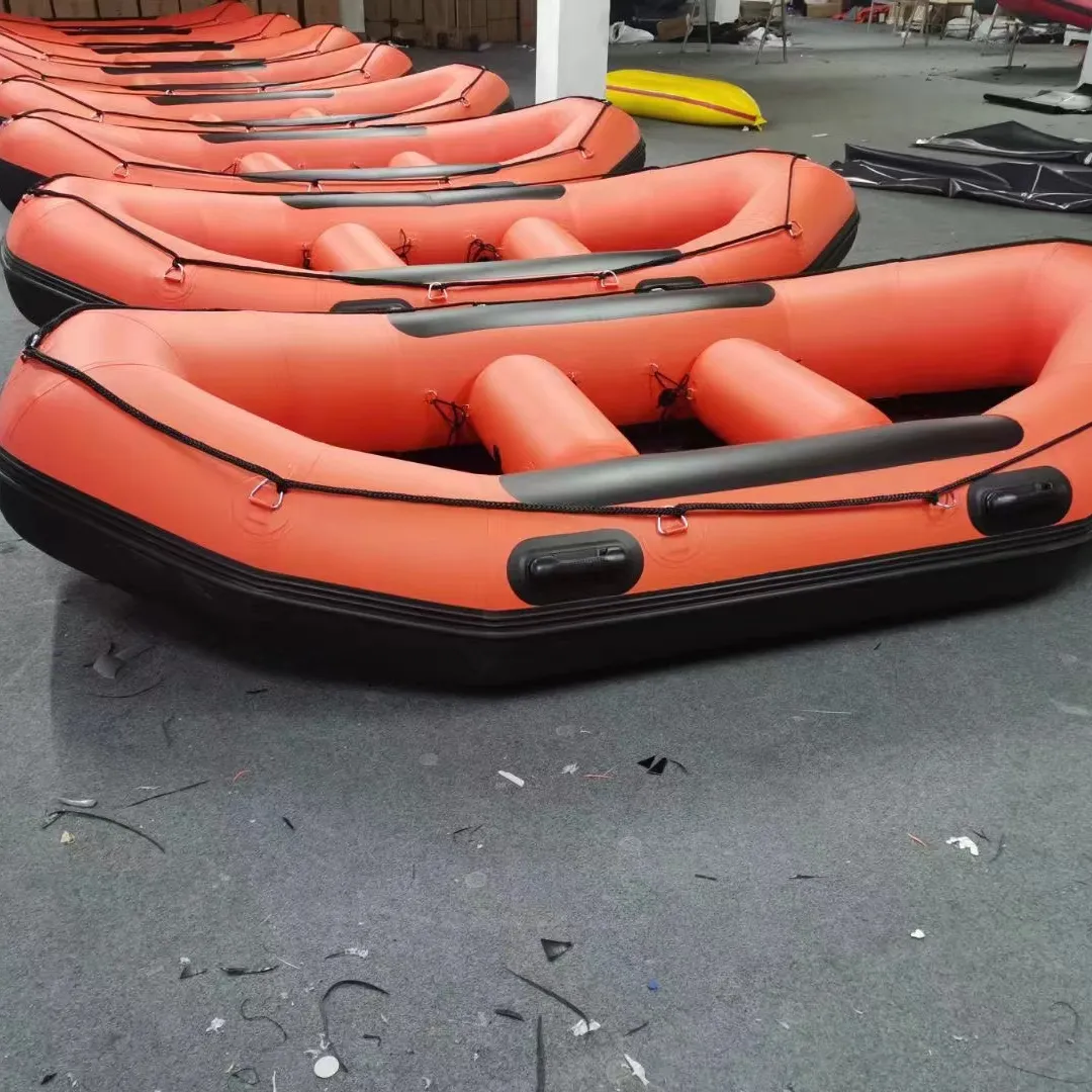 wholesale Heavy duty double floor river sea rescue boat whitewater rafting 5678 passager inflatable raft boat