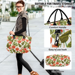 Nueva Llegada, Bolsa de Viaje con Diseño de Flores Tropicales Hawaianas y Logotipo Personalizado, Juego de Maletas Ligeras con Bolsa de Aseo - Product Image 6