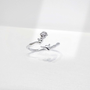 wholesale plata 925 sterling Silver colorful <b>cheap</b> <b>ring</b> Custom 18K gold plated <b>wedding</b> Elegant rose zircon Round <b>rings</b> for girls - Product Image 5