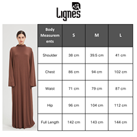 Robes Abaya Modestes Marron pour Femmes Musulmanes, Vêtements Islamiques en Stock Prêt à l'Expédition, Robe Musulmane en Jersey, Vente en Gros