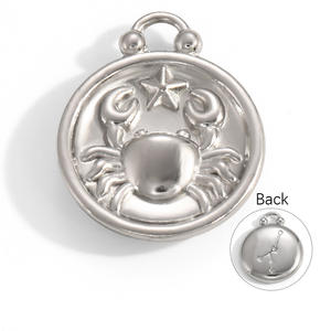 Colgantes de constelaciones de acero inoxidable de doble cara, accesorios de joyería DIY para collar, regalo unisex, origen Yiwu - Product Image 4