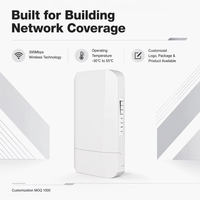 Pont WiFi Stable Point à Point 1 km 802.11b/g/n 300 Mbps IP65 24V PoE 12V DC avec Gestion Cloud pour Système de Surveillance d'Ascenseurs
