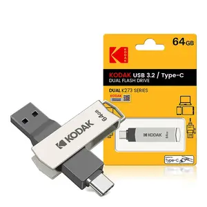 Clé USB Kodak K273 en métal de type C OTG fantaisie ultra mince 64 go 3.2