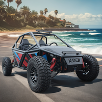 Buggy électrique tout-terrain Kandi 20 kW 4x4 à double suspension pour adultes avec grandes roues