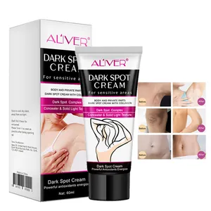 ALIVER Organic Herbal Dark Spot Cream Private Label Dark Knees Knuckles Elbows Armpit Whitening Cream For Women Skin Care
