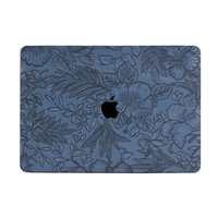 Casing Kulit PU Custom Motif Bunga untuk MacBook Neo Air 13 A3404 A18 Penutup Laptop