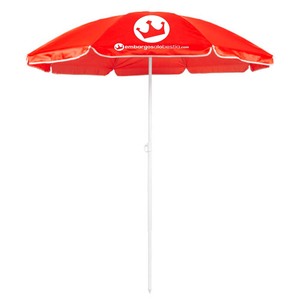 Sombrilla de playa con logotipo imprimible para exteriores de tamaño pequeño con publicidad personalizada para uso en puestos y promociones - Product Image 4