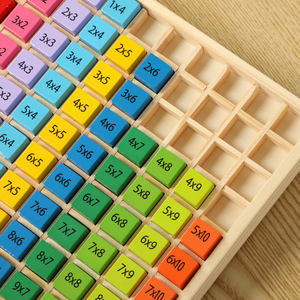 Jouets d'apprentissage Montessori pour enfants unisexe, table <span class=keywords><strong>de</strong></span> mathématiques, <span class=keywords><strong>jeu</strong></span> <span class=keywords><strong>de</strong></span> société avec 100 blocs <span class=keywords><strong>de</strong></span> comptage, ensemble <span class=keywords><strong>de</strong></span> <span class=keywords><strong>jeu</strong></span> en bois, boîte emballée - Product Image 2