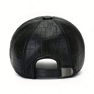 Casquettes de baseball pour hommes d'âge moyen et âgés, 6 panneaux, automne-hiver, nouveau motif crocodile - Product Image 4