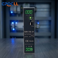 Alimentation à découpage sur rail XDR-75E-24 Crocll 75W 85-264VAC 24V/12/36/48V 6.3A Sortie -10-50°C CE/RoHS EDR/NDR