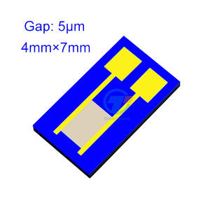 5 <span class=keywords><strong>um</strong></span> 4*7mm elettrodi interdigitali oro silicio monocristallino substrato condensatore array biosensore chip MEMS - Product Image 1