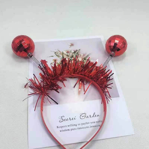 Party New Year Sparkle <strong>Disco</strong> Tinsel <strong>Headband</strong> with Laser Mirror <strong>Ball</strong> &amp; Plastic Hairband for Chinese New Year &amp; New Year Parties - Product Image 6
