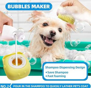 5 1 <b>Pet</b> Grooming <b>Bath</b> <b>Cleaning</b> Kit Dog Washing Gloves <b>Bath</b> Brush Silicone Plastic Dog Shampoo Brush Premium <b>Pet</b> <b>Cleaning</b> Product - Product Image 4