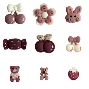 2025 New to Soft PVC Lovely Date <b>Shoe</b> Amulet Rose Date Amulet Wholesale Clog Decorative Amulet - Product Image 1