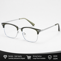 Lunettes à monture TR90 pour hommes et femmes, branches métalliques, anti-lumière bleue, protection UV400, lunettes de lecture optiques, 6 couleurs, OEM