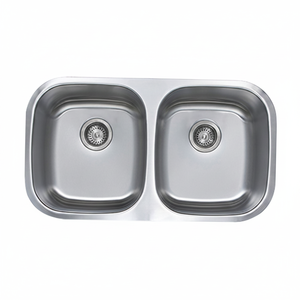 [BAEKJO] Évier européen BD820 en satin poli élégant avec double cuve profonde et coussinets anti-bruit - Product Image 2