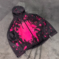 Veste technique personnalisée OEM avec imprimé graffiti, streetwear pour hommes, réfléchissante, tactique, imperméable, à capuche, coupe-vent pour l'extérieur