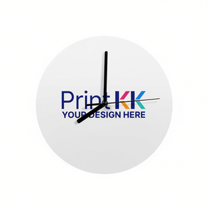 Reloj de pared grande moderno de MDF con imagen personalizada Print Kk, con pantalla de cuarzo para sala de estar, hecho en EE. UU. - Product Image 1