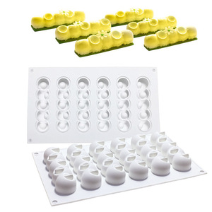 Caterpillar Shape Mousse Cake Mold Silicone Ice Cream Mold For DIY Desserts 295x175x25cm White - Product Image 1