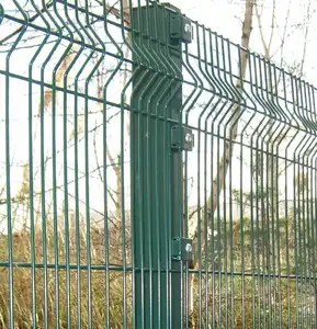 White Fence Panels Suppliers Sample Available Bending Welded Fence China 1.5m Height 3D Mobile Fence Panel