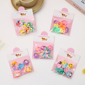 Elastici colorati per <span class=keywords><strong>capelli</strong></span> ad alta elasticità, non danneggiano <span class=keywords><strong>i</strong></span> <span class=keywords><strong>capelli</strong></span>, design simpatico a forma di macaron, accessori per <span class=keywords><strong>capelli</strong></span> per bambini, idea regalo. - Product Image 2