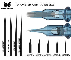 プロ用使い捨て316ステンレス鋼タトゥーニードルカートリッジ、膜滅菌済み安全眉毛リップ永久ニードル - Product Image 2