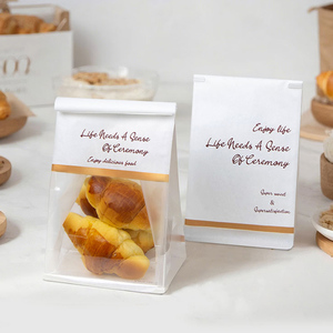 Emballage de pain personnalisé sac à fond carré pour <span class=keywords><strong>tranche</strong></span> de pain grillé emballage de boulangerie transparent sac d'impression de qualité alimentaire en PET - Product Image 3