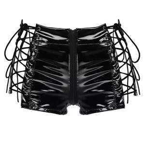 Shorts Erotici in Pelle PVC Lucida Stile Europeo-Americano con Cerniera sulle Natiche, Vestibilità Regolare - Product Image 4