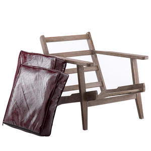 Sillón Reclinable Individual de Madera Maciza Nórdica, Silla de Salón, Dormitorio, Ocio, Diseño Japonés Moderno, Minimalista, Vintage - Product Image 3