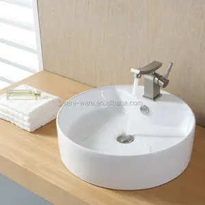 Thiết bị vệ sinh sản xuất truy cập hàng đầu bồn rửa gốm lưu vực trắng trên truy cập phòng tắm nghệ thuật lưu vực