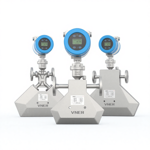 VNER Coriolis <strong>Mass</strong> Flowmeter High Accuracy Stainless Steel LCD <strong>Mass</strong> <strong>Flow</strong> <strong>Meter</strong> -50-300℃ Measuring Temperature for Heavy Oil - Product Image 1