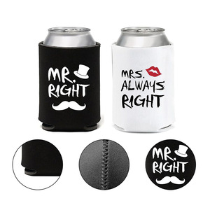 1 paio di <span class=keywords><strong>Mr</strong></span> <span class=keywords><strong>Right</strong></span> & Mrs sempre a destra Neoprene può refrigerare contenitori isolati lattine di birra tazze per feste di addio al nubilato - Product Image 2