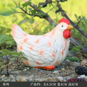 Nuevo hogar jardín Micro paisaje Animal resina artesanías al aire libre Gallo adornos Animal pollo escultura - Product Image 4