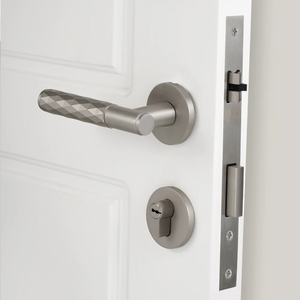 Doorroom Modern Brass Hammered <b>Door</b> <b>Lock</b> Nickel Drawing Set Apartment Interior <b>Bedroom</b> Bathroom Double Wood <b>Door</b> Lever Dummy - Product Image 1