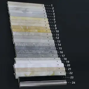 Marmor-Kunststoff-Übergangsstreifen und D-Formation Türecken Rand PVC-Formation Fliesenschiene Decken-Dekoration