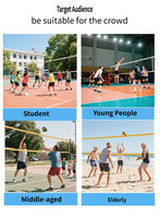 Ballon de volley-ball gonflable personnalisé en PVC/PU pour l'entraînement sportif, en matériau PU, pour la plage