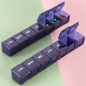 SUNSHING BPA Free Weekly Pill Organizer Large Compartment <b>7</b> Grids Daily Pill Storage Cases Travel Medicine Storage Box Container - Product Image 3