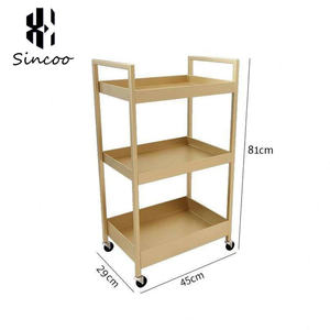 Manufacturer Barber Shop 3-Tier Stainless Steel <b>Foldable</b> Modern 4-Wheel Salon Trolley and Drawer Beauty Salon Tool <b>Cart</b> - Product Image 5