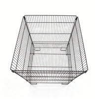 Grande cage promotionnelle noire à grande capacité, panier de présentation pour bonbons et snacks en vrac, cage de rangement autoportante détachable