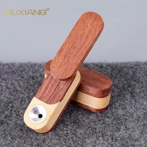 Muxiang Wood Dugout One Hitter Mini Cigarette Case Portable Polished Zhejiang Origin - Product Image 2