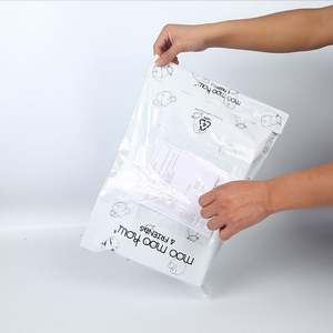 Sac d'expédition en plastique blanc résistant à l'eau, flexible, LDPE HDPE, impression de logo personnalisée, poche flexible, sac d'expédition postal - Product Image 3