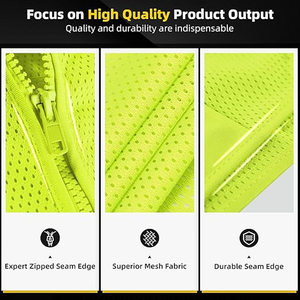 Chaleco de Seguridad de Alta Visibilidad ANSI Clase 2 con Logotipo Personalizado CITICITY, Ropa de Trabajo de Malla de Poliéster Impermeable con Reflectores y Múltiples Bolsillos - Product Image 5