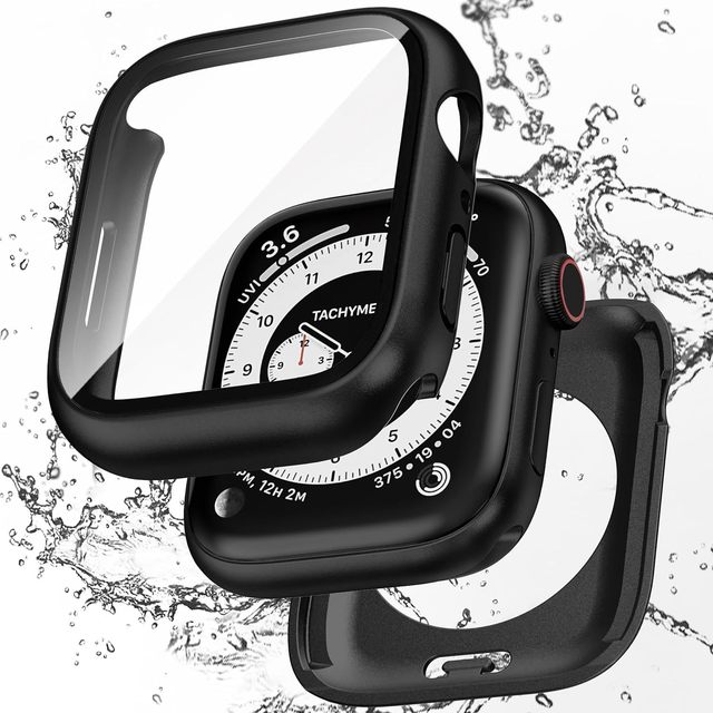 Full Cover PC Watch Case With Tempered Glass Film for Apple Watch S10 46mm 42mm 9 8 7 6 5 4 Screen Protector