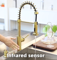 Nouveau Robinet Automatique Intelligent à Capteur Infrarouge Sans Contact 2024 avec Eau Chaude et Froide, Grande Taille, pour Salle de Bain et Cuisine