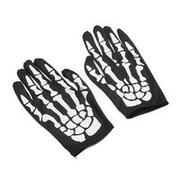 Fête d'Halloween pour adultes et enfants Faucheuse Cape noire Masque de tête de mort Gants de vampire Halloween Costume Prop Set